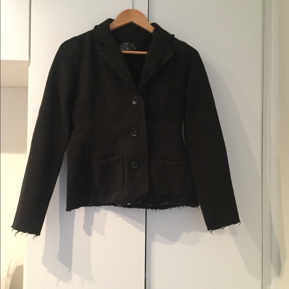 Gap Cotton Jersey Blazer in Black